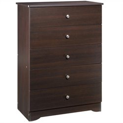 Nexera Pocono 5 Drawer Chest in Espresso
