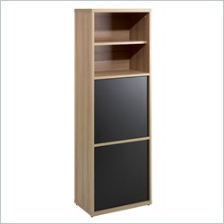 Nexera Infini-T 56 2 Door Bookcase in Biscotti and Espresso
