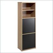 Nexera Infini-T 56 2 Door Bookcase in Biscotti and Espresso