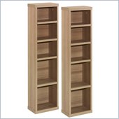 Nexera Infini-T CD/DVD Storage Towers in Biscotti (Set of 2)