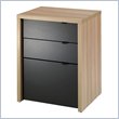 ADD TO YOUR SET: Nexera Infini-T 3 Drawer Filing Cabinet in Biscotti and Espresso