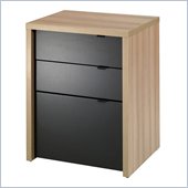 Nexera Infini-T 3 Drawer Filing Cabinet in Biscotti and Espresso