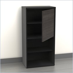 Nexera Sereni-T 38 1 Door Bookcase in Black and Ebony