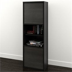 Nexera Sereni-T 54 2 Door Bookcase in Black and Ebony