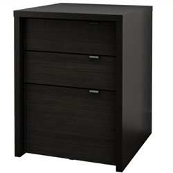 Nexera Sereni-T 3 Drawer Filing Cabinet in Black and Ebony