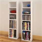 Nexera Liber-T CD/DVD Storage Towers in White (Set of 2)
