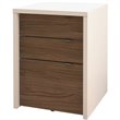 ADD TO YOUR SET: Nexera Liber-T 3 Drawer Filing Cabinet in White and Walnut