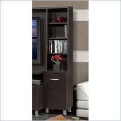 Nexera Element Tall Bookcase Audio Tower in Espresso