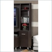 Nexera Element Tall Bookcase Audio Tower in Espresso
