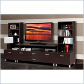 Nexera Element 56 TV Stand with Wide Satellite Units in Espresso