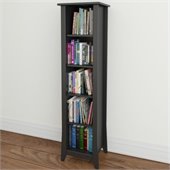 Nexera Tuxedo 60 Slim Bookcase in Black