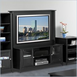 Nexera Tuxedo 58 TV Stand with Hutch in Black