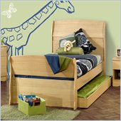 Nexera Alegria Twin Sleigh Bed in Natural Maple