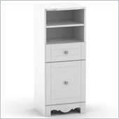 Nexera Pixel Low Bookcase Tower in White