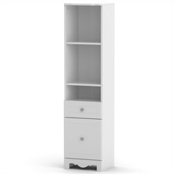 Nexera Pixel Tall Bookcase Tower in White
