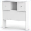ADD TO YOUR SET: Nexera Pixel Twin Low Bookcase Headboard in White