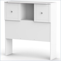 Nexera Pixel Twin Low Bookcase Headboard in White