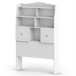 Nexera Pixel Twin Tall Bookcase Headboard in White