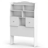 Nexera Pixel Twin Tall Bookcase Headboard in White