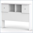 ADD TO YOUR SET: Nexera Pixel Full Low Bookcase Headboard in White