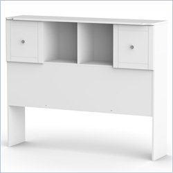Nexera Pixel Full Low Bookcase Headboard in White