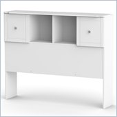 Nexera Pixel Full Low Bookcase Headboard in White