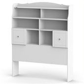 Nexera Pixel Full Tall Bookcase Headboard in White