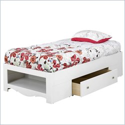 Nexera Pixel Twin Storage Bed in White