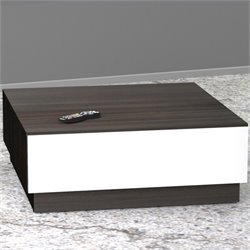 Nexera Allure Coffee Table in White Lacquer & Ebony