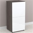 ADD TO YOUR SET: Nexera Allure 1-Door Storage Module in White Lacquer & Ebony