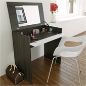 Nexera Allure Vanity in White Lacquer & Ebony