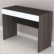 ADD TO YOUR SET: Nexera Allure 1-Storage Desk in White Lacquer & Ebony