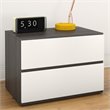 ADD TO YOUR SET: Nexera Allure Night Stand in White Lacquer & Ebony