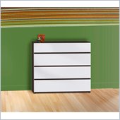 Nexera Atom Chest in White Lacquer and Ebony