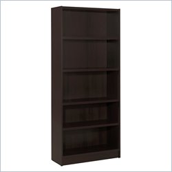 Nexera Essentials 72 5-Shelf Bookcase in Espresso