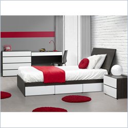 Nexera Allure 39 5-Piece Bedroom Set in Ebony