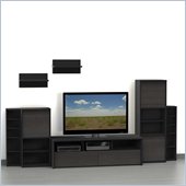 Nexera Sereni-T 7-Piece Entertainment Center in Ebony