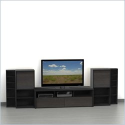 Nexera Sereni-T 5-Piece Entertainment Center in Ebony