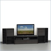 Nexera Sereni-T 5-Piece Entertainment Center in Ebony