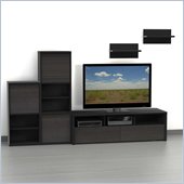 Nexera Sereni-T 5-Piece Entertainment Center in Ebony