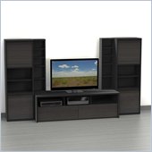 Nexera Sereni-T 5-Piece Entertainment Center in Ebony