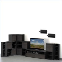 Nexera Sereni-T 10-Piece Entertainment Center in Ebony