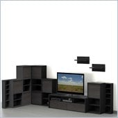 Nexera Sereni-T 10-Piece Entertainment Center in Ebony