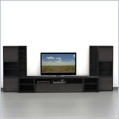 Nexera Sereni-T 7-Piece Entertainment Center in Ebony