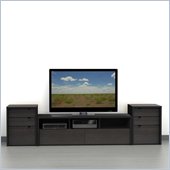 Nexera Sereni-T 3-Piece Entertainment Center in Ebony