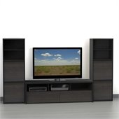 Nexera Sereni-T 3-Piece Entertainment Center in Ebony