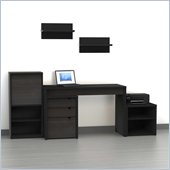 Nexera Sereni-T 6-Piece Modular Workstation in Ebony