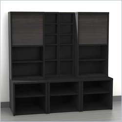 Nexera Sereni-T 6-Piece Modular Storage Set in Ebony