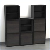 Nexera Sereni-T 3-Piece Modular Storage Set in Ebony