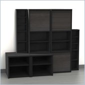 Nexera Sereni-T 6-Piece Modular Storage Set in Ebony